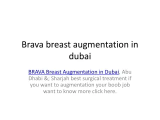 brava breast augmentation in dubai
