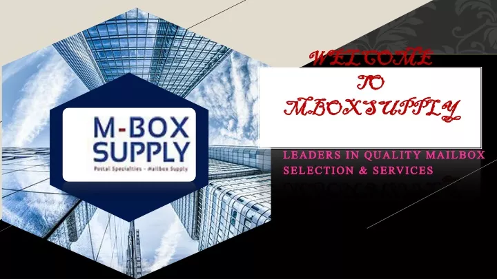 welcome to mboxsupply