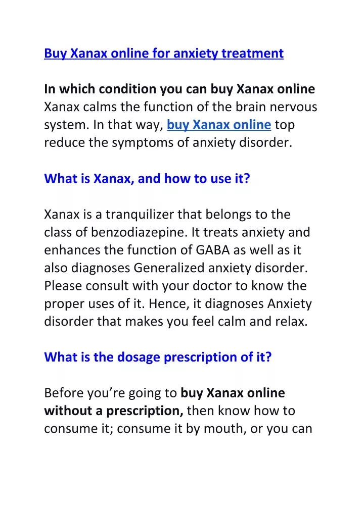 buy xanax online for anxiety treatment in which
