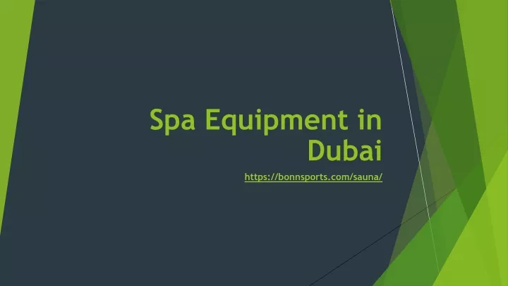 spa equipment in dubai