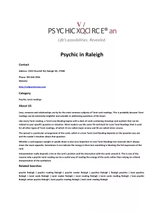 Psychic in Raleigh