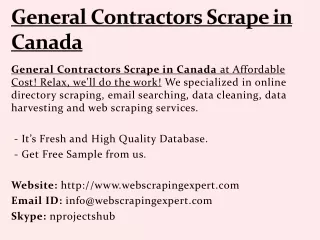 general contractors scrape in canada