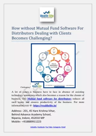 how without mutual fund software for distributors