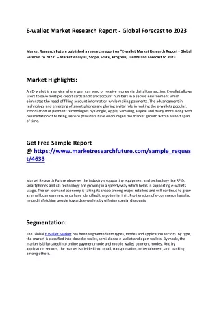 e wallet market research report global forecast