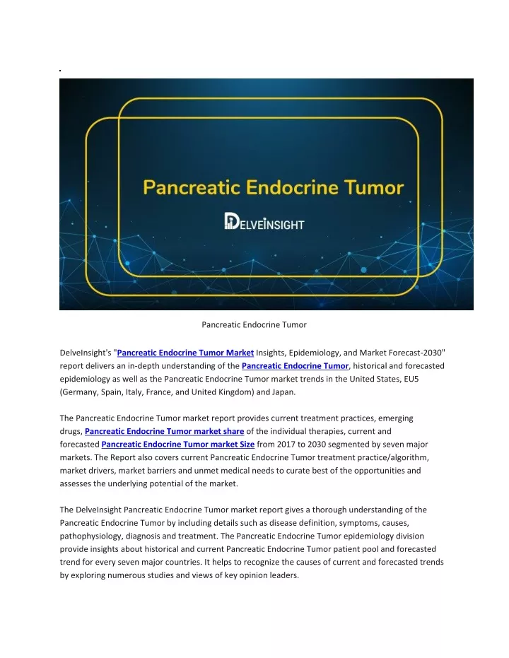 pancreatic endocrine tumor