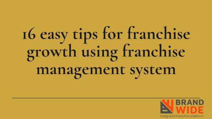 16 easy tips for franchise growth using franchise