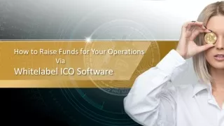How to Raise Funds for Your Operations Via a Whitelabel ICO Software
