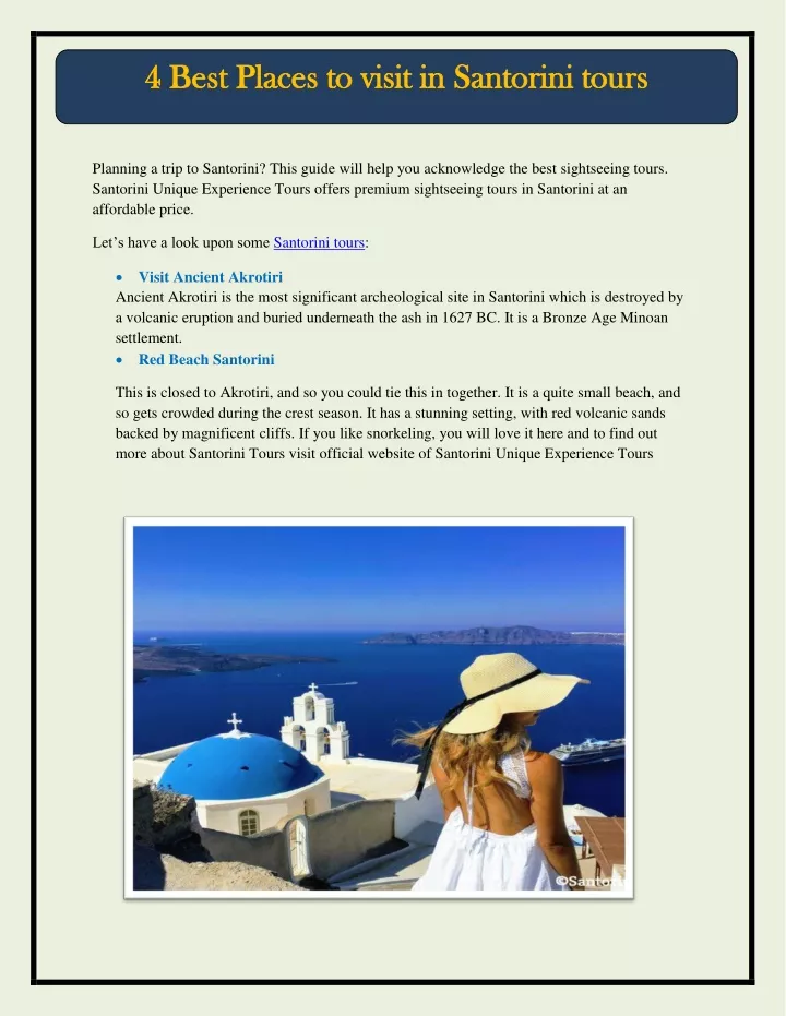 4 best places to visit in santorini tours 4 best