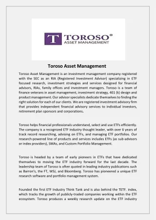 Toroso Asset Management