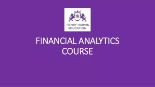 Financial Analytics Course