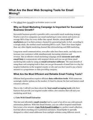 what are the best web scraping tools for email