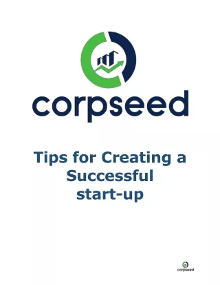 Tips for creating successful start up