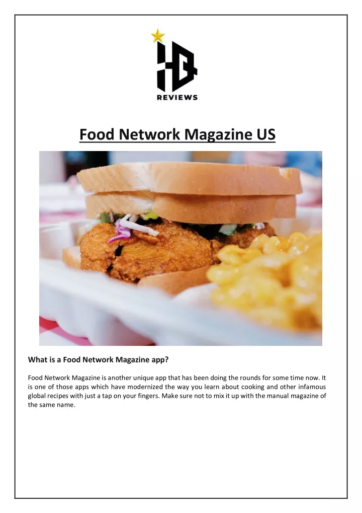 food network magazine us