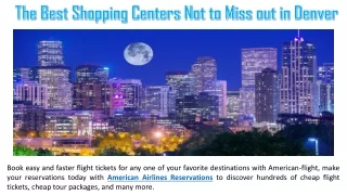 The Best Shopping Centers Not to Miss out in Denver