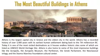 The Most Beautiful Buildings in Athens