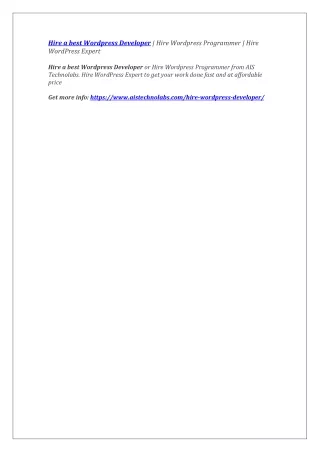hire a best wordpress developer hire wordpress
