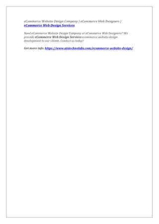 ecommerce website design company ecommerce