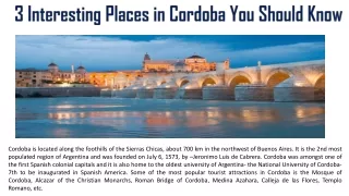 3 Interesting Places in Cordoba You Should Know