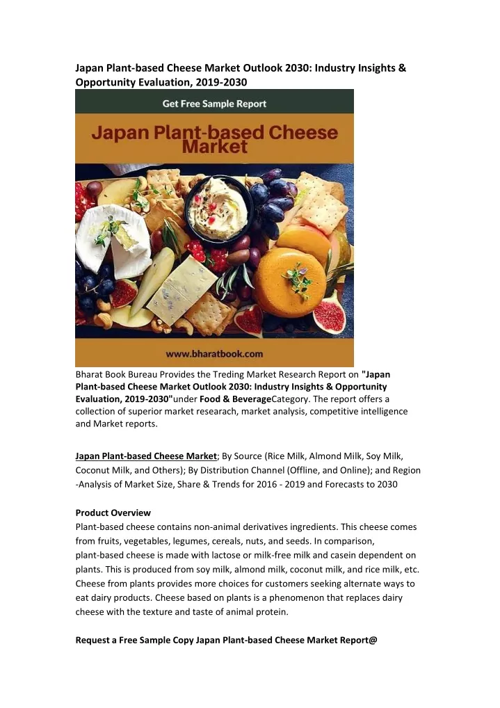 japan plant based cheese market outlook 2030