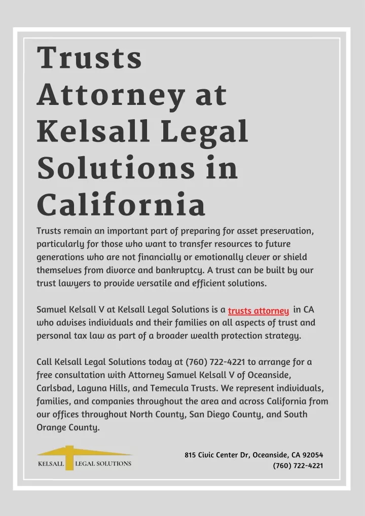 trusts attorney at kelsall legal solutions