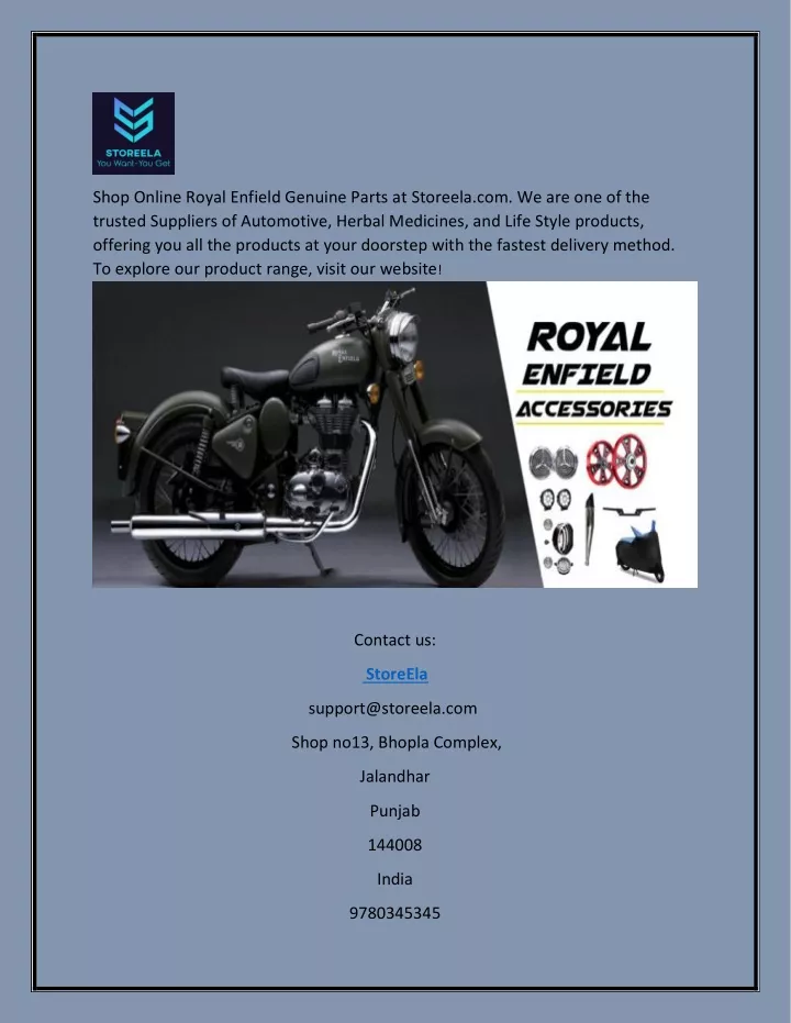 shop online royal enfield genuine parts