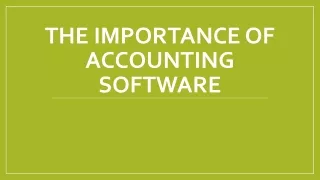 the importance of accounting software