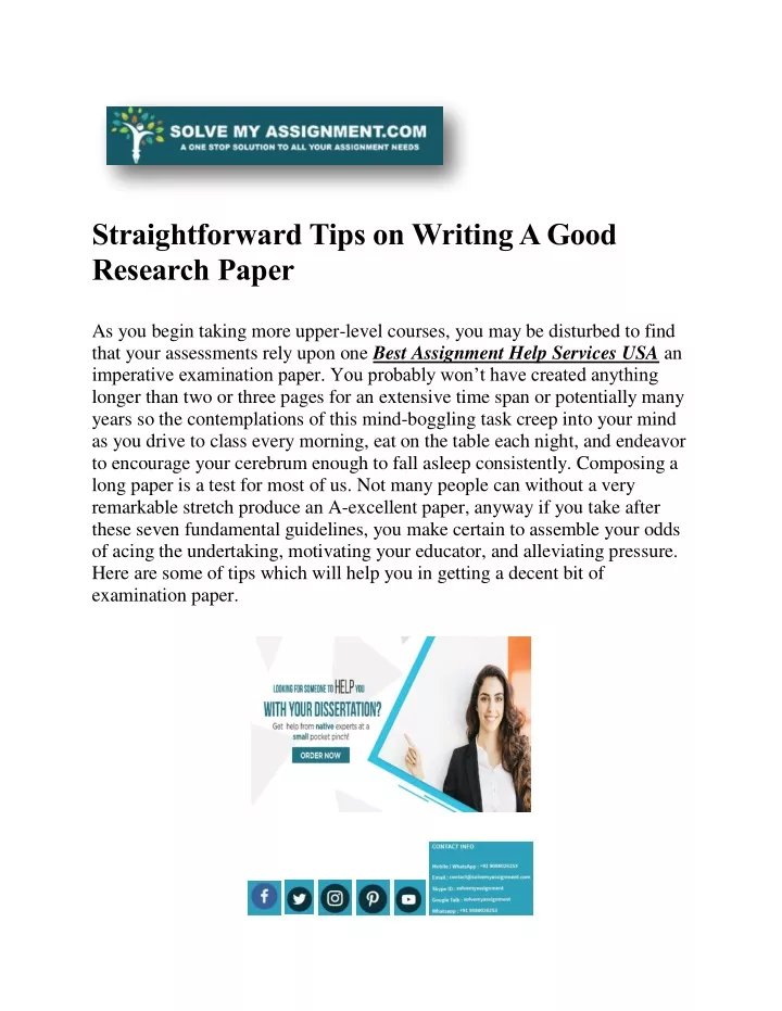straightforward tips on writing a good research