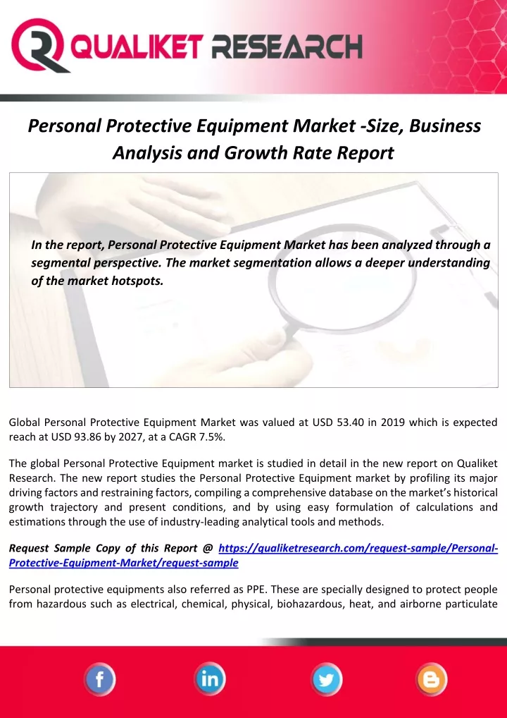personal protective equipment market size
