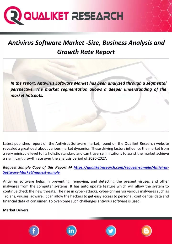 antivirus software market size business analysis