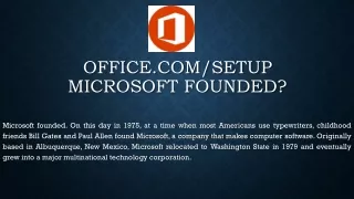office com setup microsoft founded