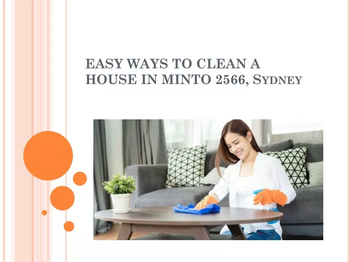 easy ways to clean a house in minto 2566 sydney