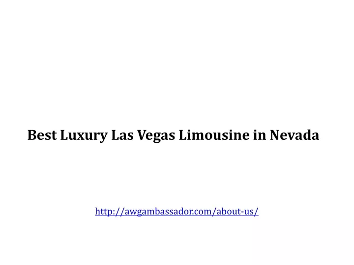 best luxury las vegas limousine in nevada