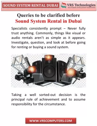 sound system rental dubai