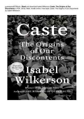 Caste: The Origins of Our Discontents | ~!PDF ~^EPub