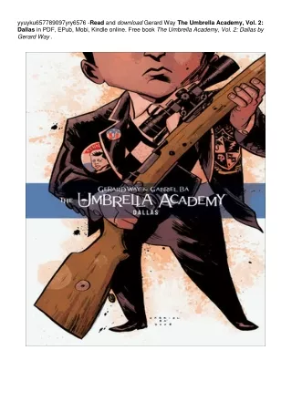 The Umbrella Academy, Vol. 2: Dallas | #^PDF @~EPub