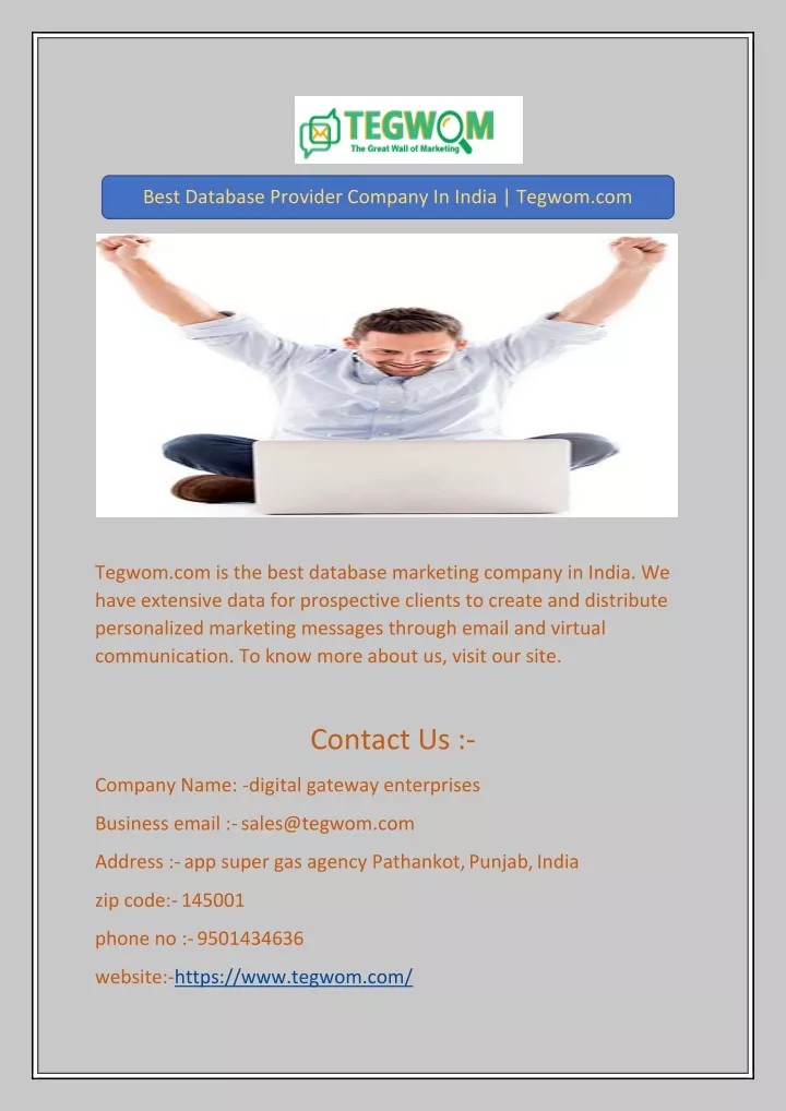 best database provider company in india tegwom com