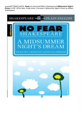 A Midsummer Night's Dream | ^>PDF @>BOOK