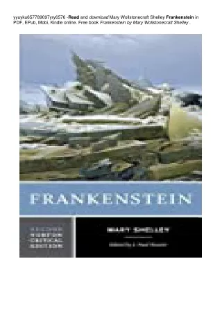 Frankenstein | #>PDF !BOOK