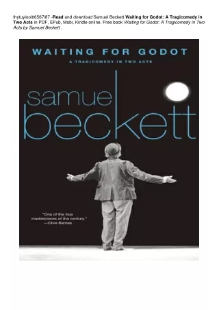 Waiting for Godot: A Tragicomedy in Two Acts | ~*PDF $^EPub