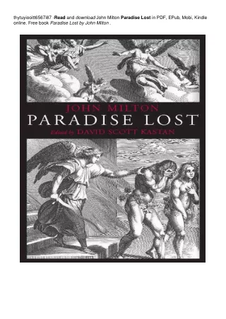Paradise Lost | !#PDF ^$BOOK