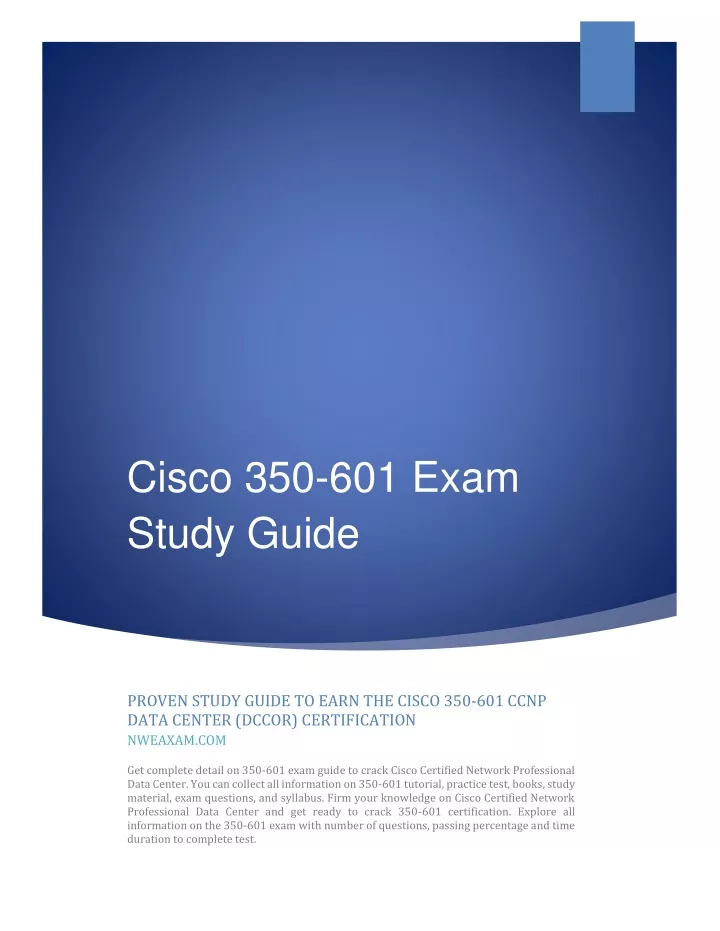 cisco 350 601 exam study guide