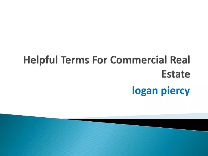 helpful terms for commercial real estate