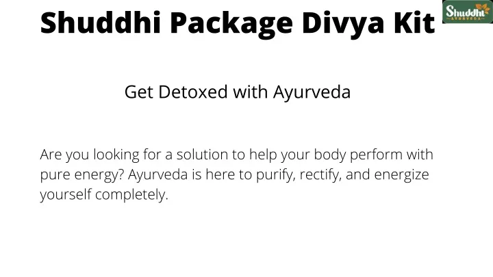 shuddhi package divya kit