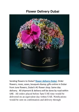 Flower Delivery Dubai | Send Flowers Online in Dubai - June Flowers.ae