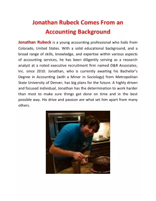 jonathan rubeck comes from an accounting