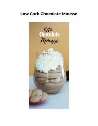 low carb chocolate mousse