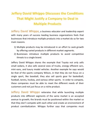 jeffery david whippo discusses the conditions