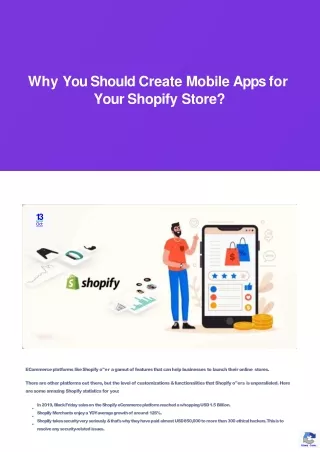 why you should create mobile apps for your shopify store