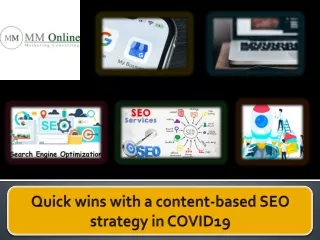 Quick wins with a content-based SEO strategy in COVID19