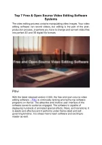 open source video editing  software app - slide 1